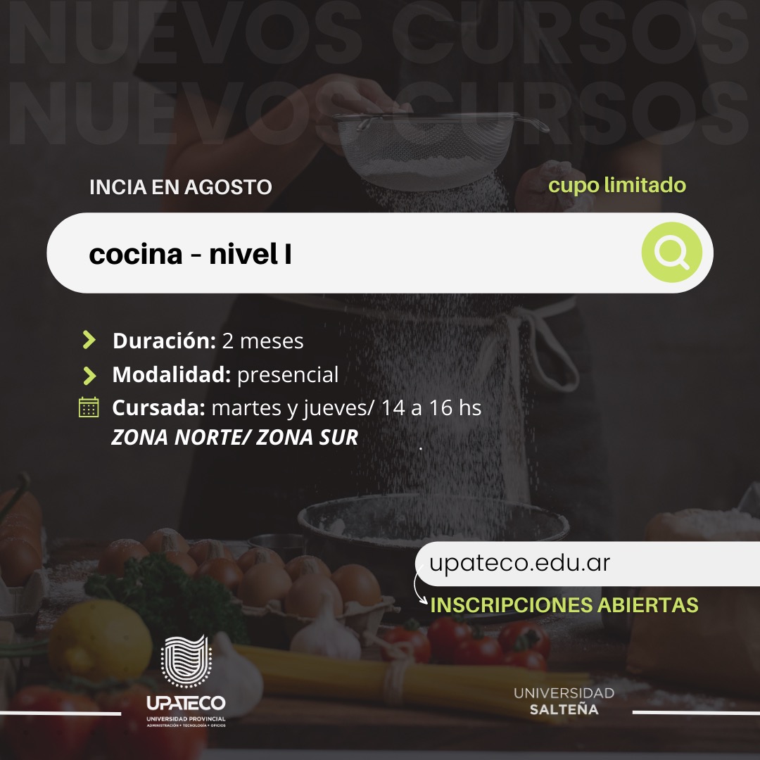 Cocina – Nivel I 2023 (Presencial)
