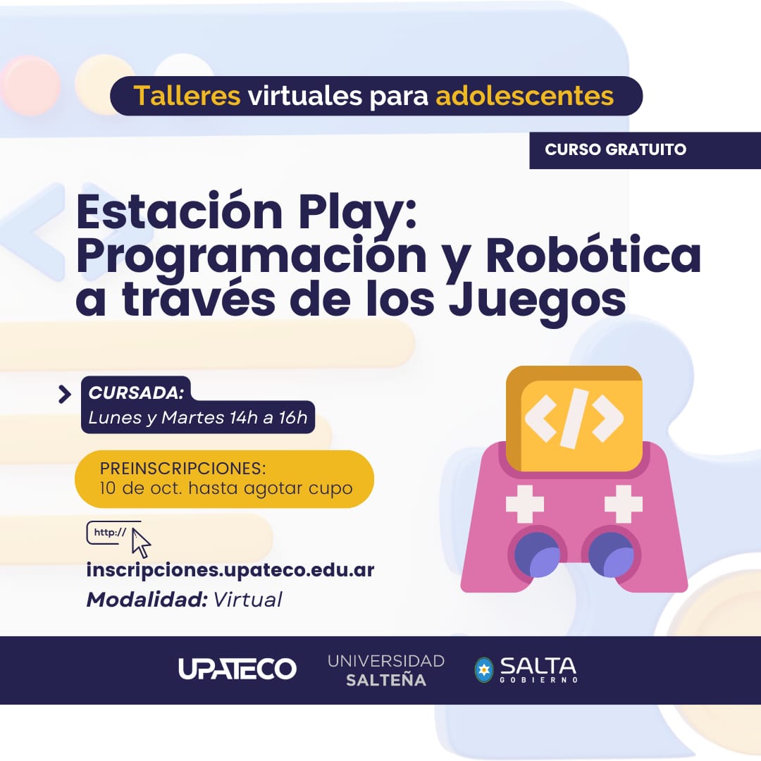 Taller: "Estación Play: Programación y Robótica a través de los Juegos"